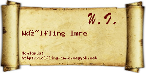 Wölfling Imre névjegykártya